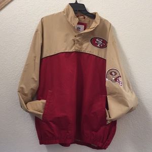 Men’s XL 49ers windbreaker 1/4 zip